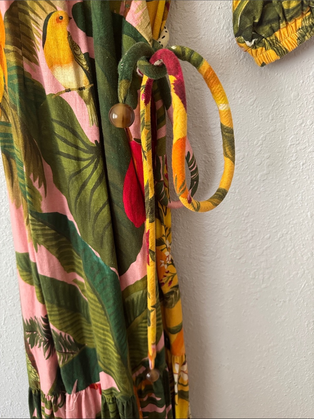 Farm Rio Mixed Prints Midi Wrap Dress Size Small - Picture 8 of 14